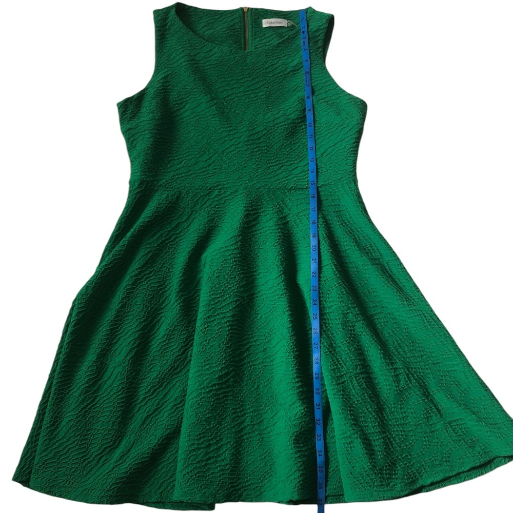 Calvin Klein Green A Line Tank Dress Sz 12 - Picture 3 of 6